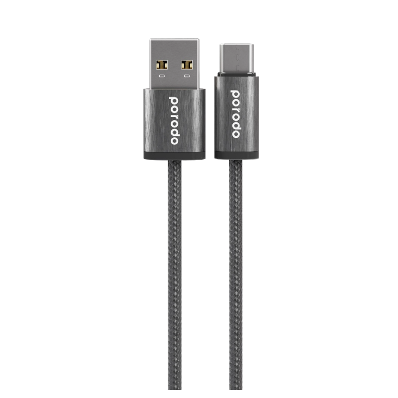 كيبل USB-A إلى تايب سي مضفر من بورودو 3 أمبير بطول 1.2 متر