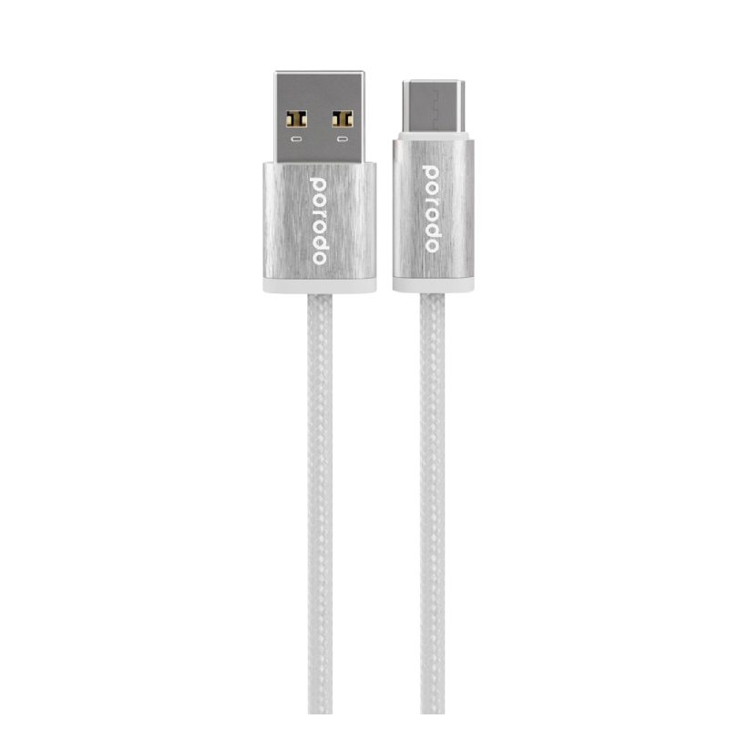 كيبل USB-A إلى تايب سي مضفر من بورودو 3 أمبير بطول 1.2 متر