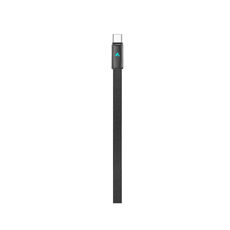 كابل شحن ونقل بيانات جلدي Porodo 100W LED USB-C إلى USB-C