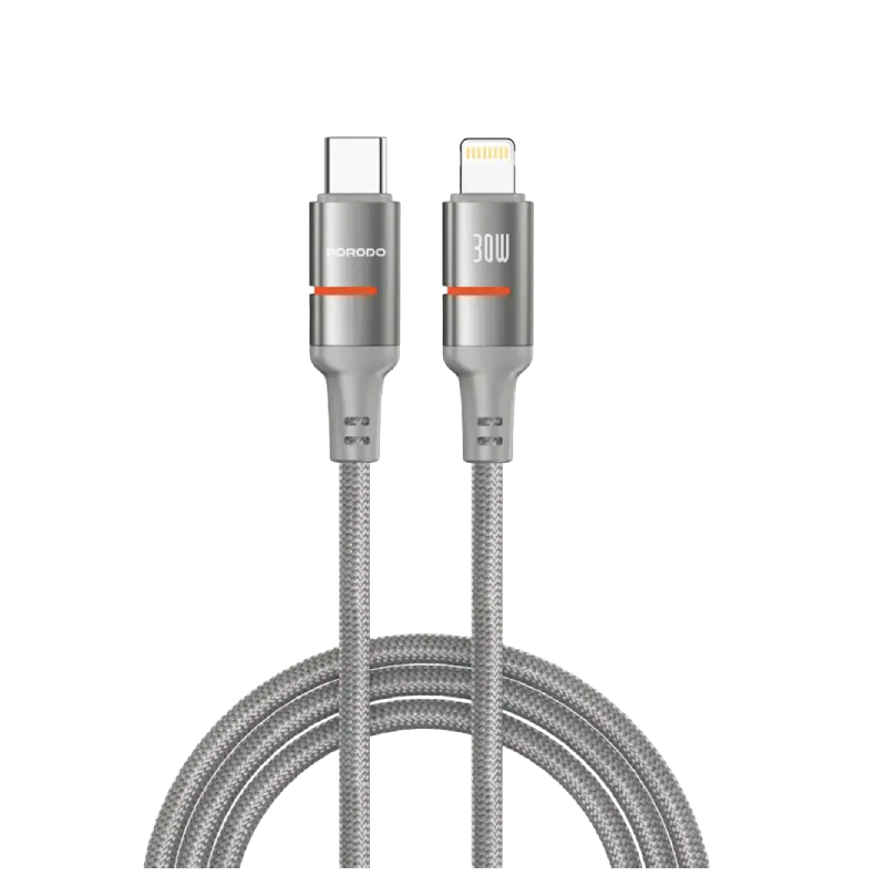 Porodo 30W Type-C to Lightning Braided Cable