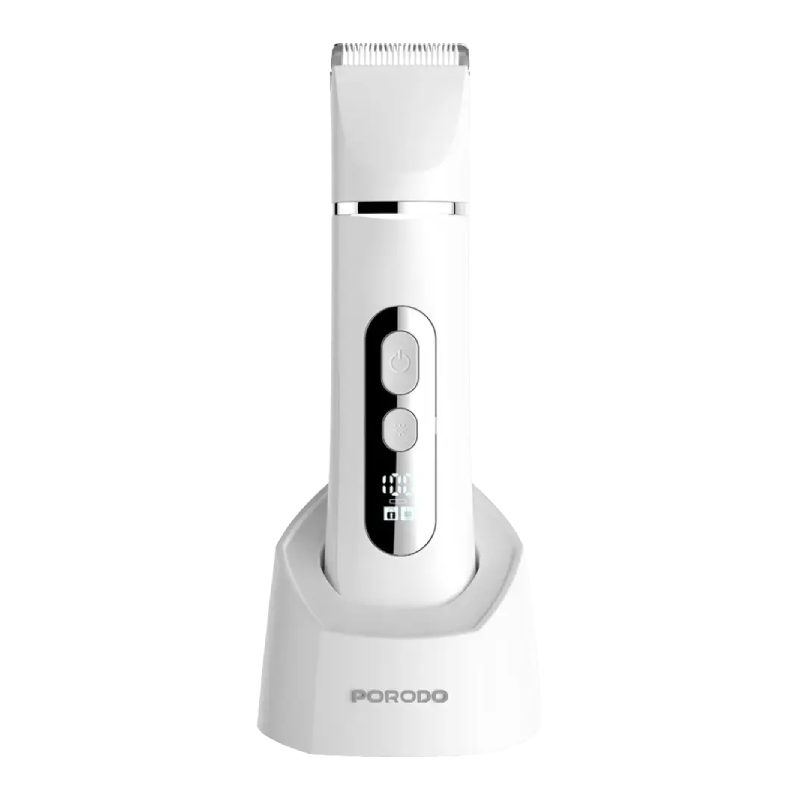 Porodo 4-In-1 Face & Body Electric Trimmer with Smart LED Display - White