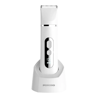 Porodo 4-In-1 Face & Body Electric Trimmer with Smart LED Display - White