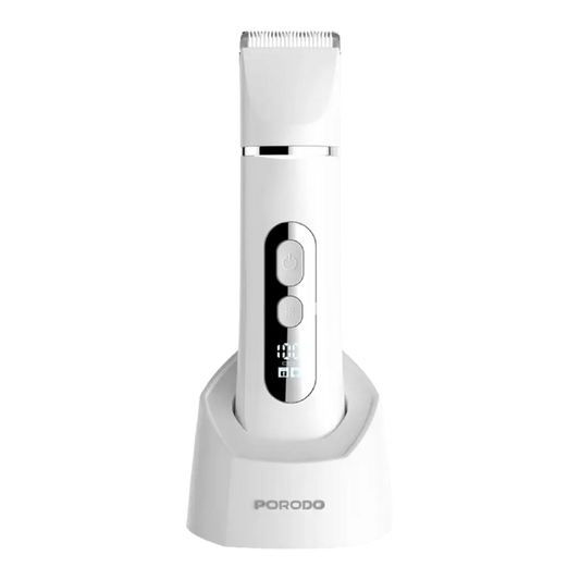 Porodo 4-In-1 Face & Body Electric Trimmer with Smart LED Display - White
