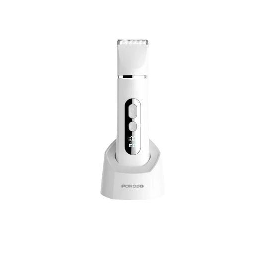 Porodo 4-In-1 Face & Body Electric Trimmer with Smart LED Display - White
