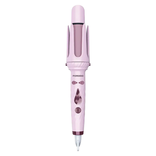 Porodo 5-In-1 Hair Styling Tool with Auto-Wrap Curling & Straightening - Pink