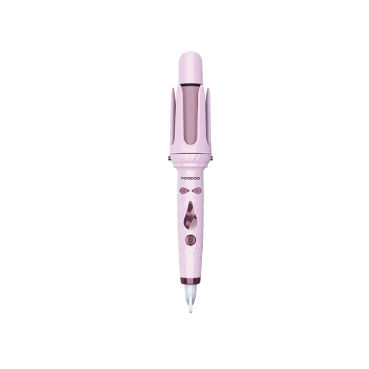 Porodo 5-In-1 Hair Styling Tool with Auto-Wrap Curling & Straightening - Pink