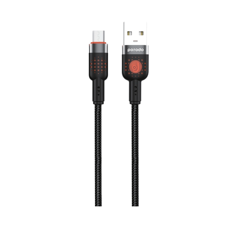 Porodo Braided Cable USB-A to Micro - Black