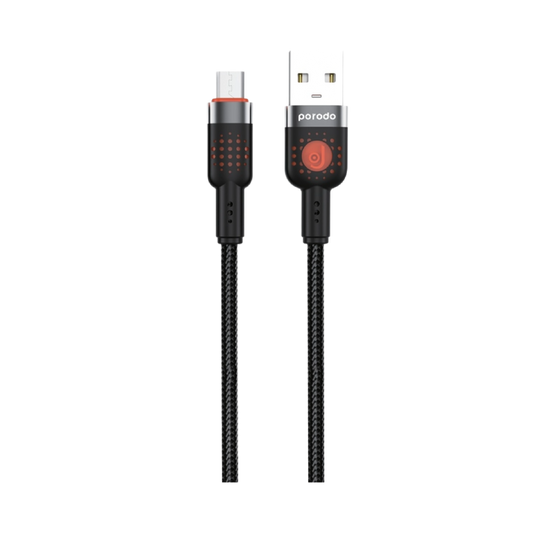 Porodo Braided Cable USB-A to Micro - Black