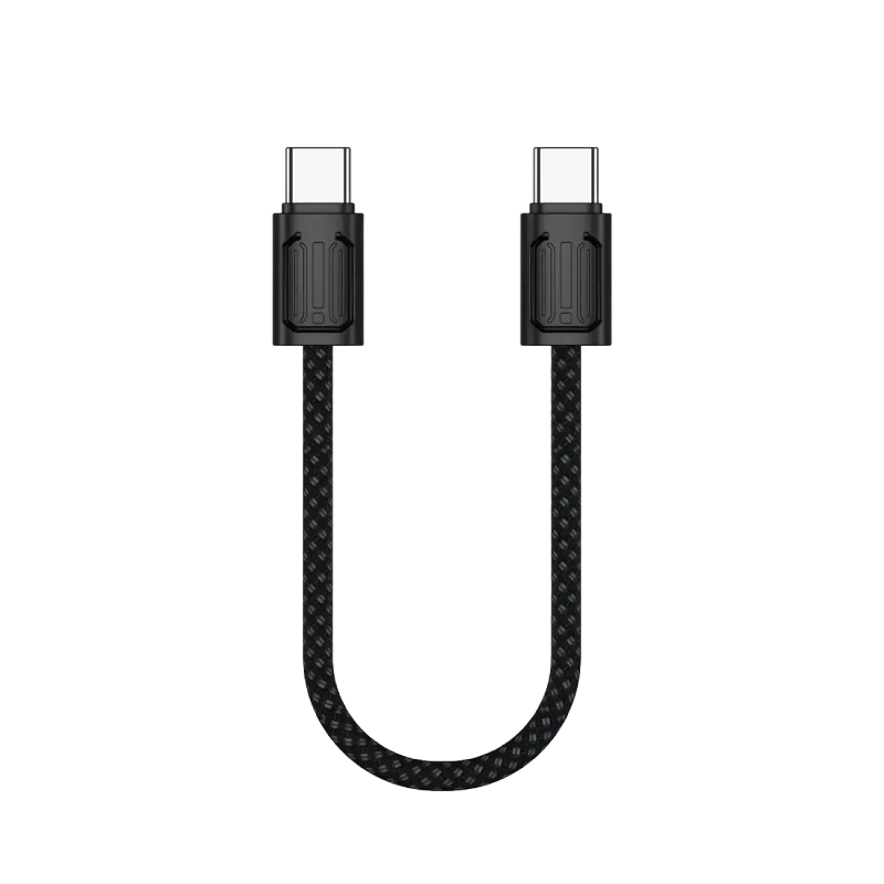 Porodo Chargeloop Keychain Data Cable USB-C to USB-C - Black