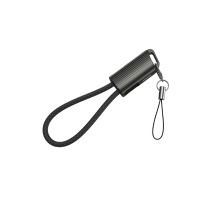 Porodo Chargeloop Keychain Data Cable USB-C to USB-C - Black
