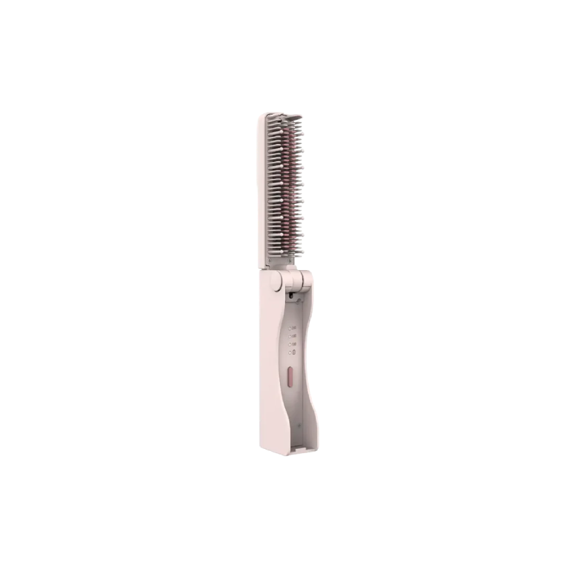 Porodo Foldable Mini Straightener Brush - Pink