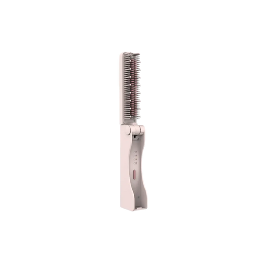 Porodo Foldable Mini Straightener Brush - Pink