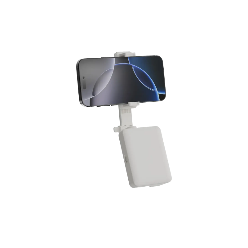 Porodo Lifestyle 3-In-1 Bluetooth Selfie Stick with Detachable Fill Light & Stand - White