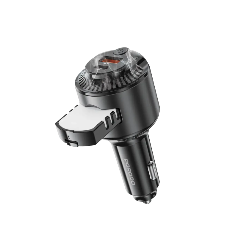 Porodo MistCharge 2-in-1 Car Charger with Air Diffuser - Black