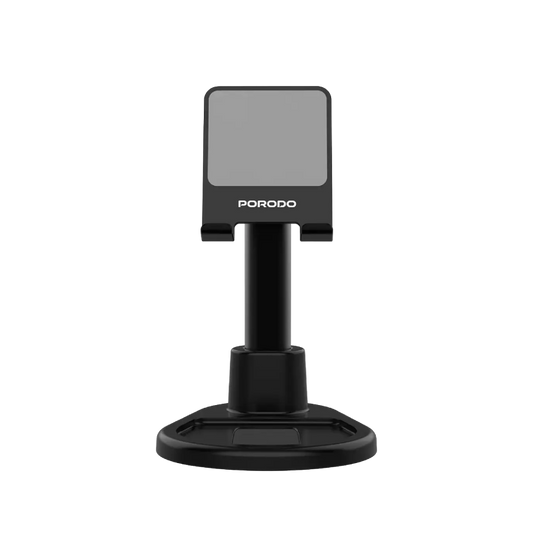 Porodo Multi-Angle Dock Phone & Tablet Stand with Adjustable Telescopic Rod - Black