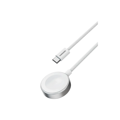 Porodo One Touch Charger Magnetic Watch Charger - White