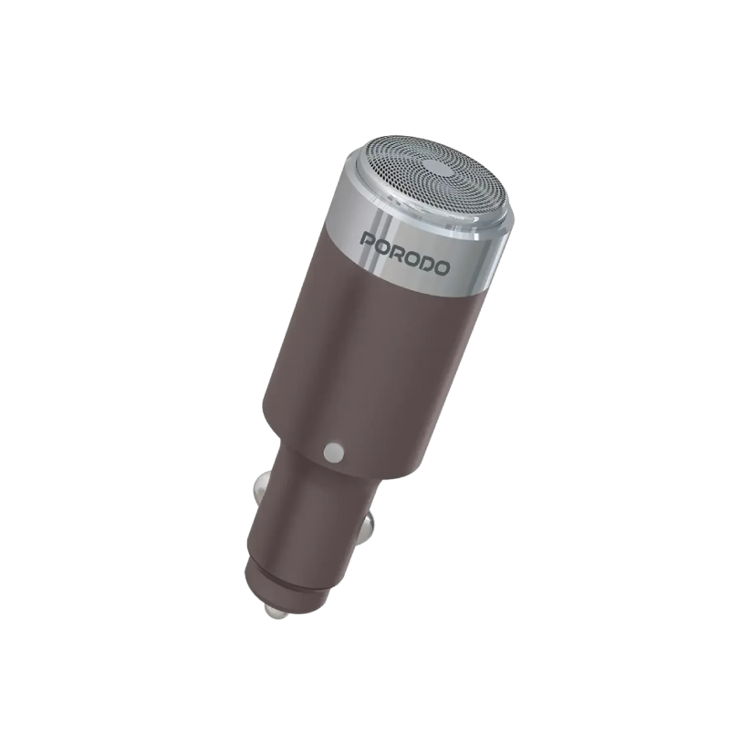Porodo Shave N Drive Multi-Function Car Charger with Shaver Head - Brown