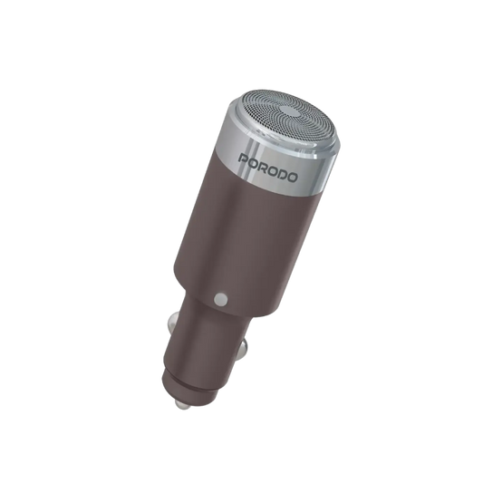 Porodo Shave N Drive Multi-Function Car Charger with Shaver Head - Brown