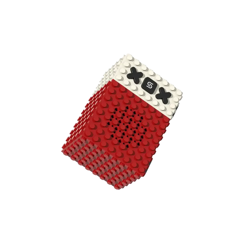Porodo Soundtec MiniBlock Portable Stereo Speaker - Red