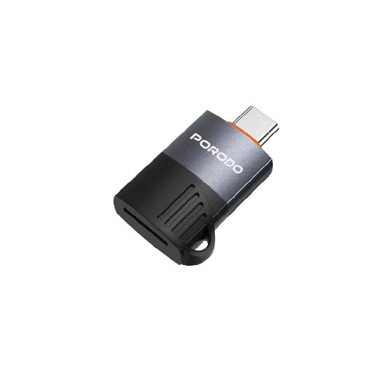 Porodo Lightning | OTG TF Card Reader - Black