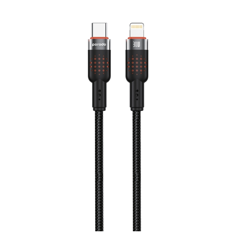 Porodo USB-C to Lightning Aluminum Braided Cable