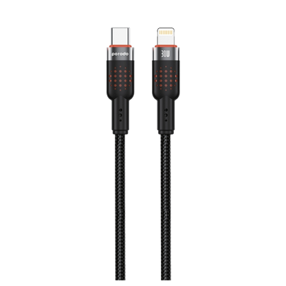 Porodo USB-C to Lightning Aluminum Braided Cable
