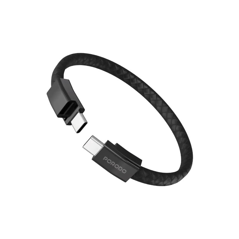 كابل معصم USB-C إلى USB-C من بورودو بمشبك مغناطيسي من الفولاذ