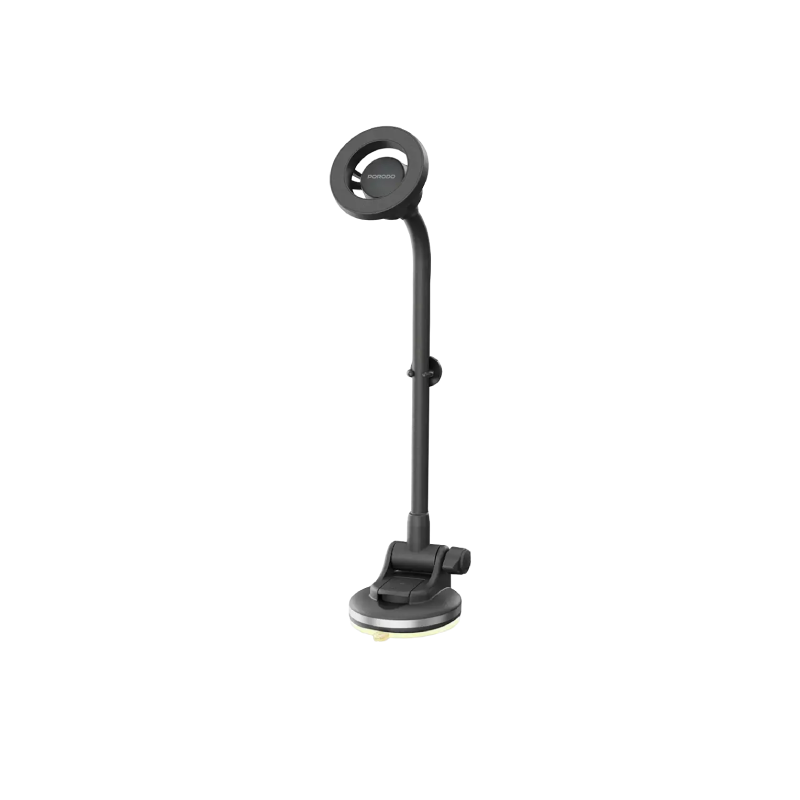 Porodo Vindex Magnetic Car Mount with Extended Flexible Pole - Black