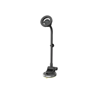 Porodo Vindex Magnetic Car Mount with Extended Flexible Pole - Black