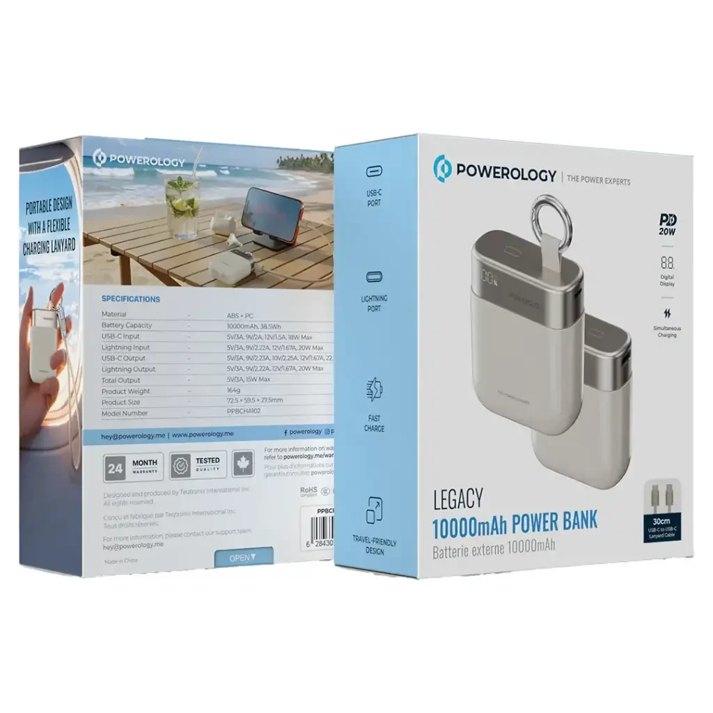 POWEROLOGY LEGACY 10MAH POWER BANK