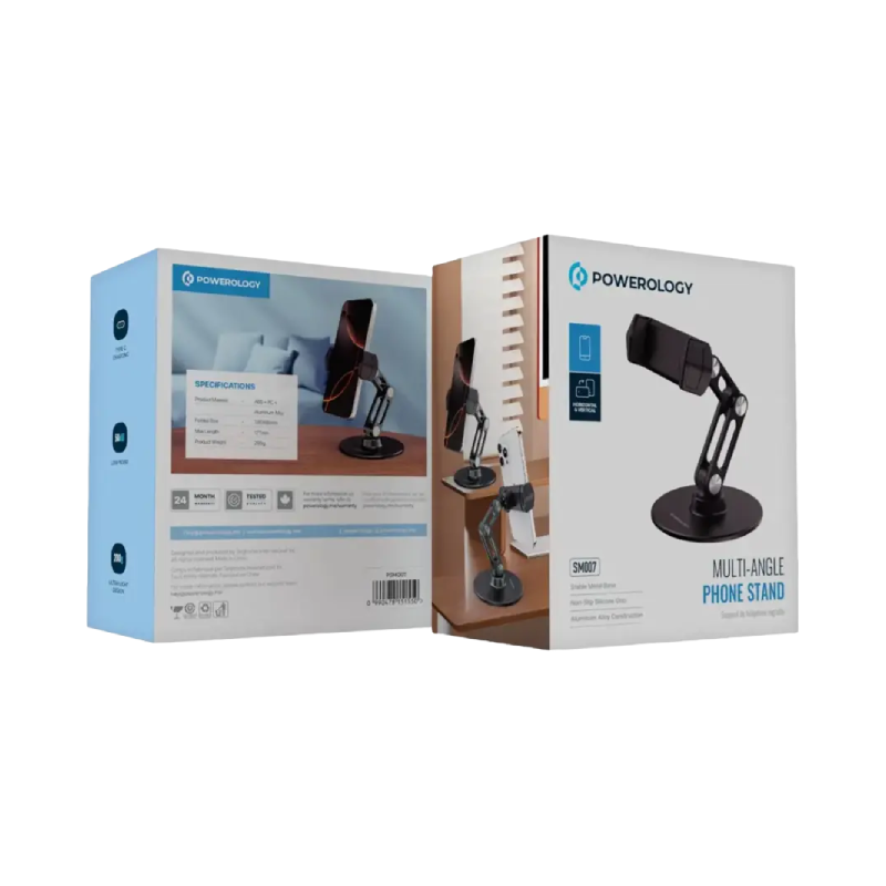 Powerology Multi-Angle Phone Stand - Black