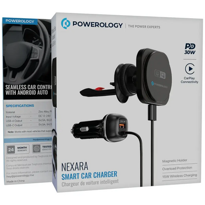 Powerology Nexar Smart Car Charger - Black