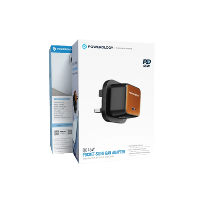 Powerology QX 45W Pocket-Sized GaN Adapter