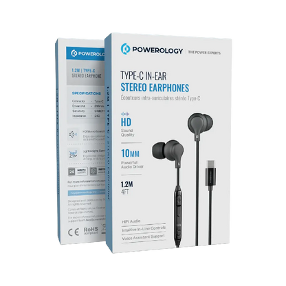 Powerology Type-C In-Ear Stereo Earphones