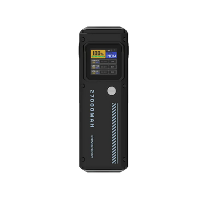 Powerology 27000mAh Smart Display Power Bank – Black