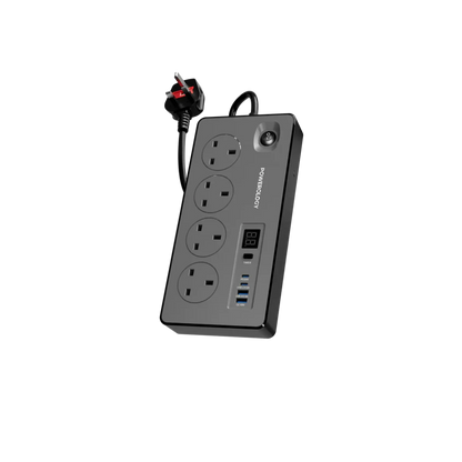 Powerology 4AC 2990W Power Strip - Black