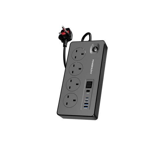 Powerology 4AC 2990W Power Strip - Black