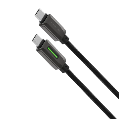 Powerology 60W Braided USB-C to USB-C Cable - Black