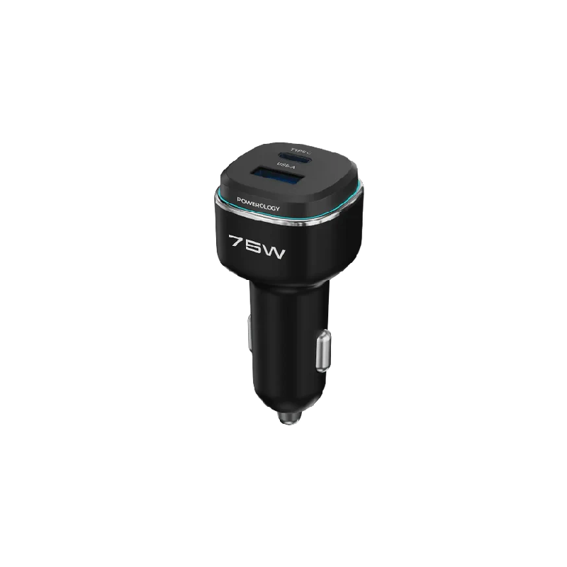 Powerology 75W Dual-Port High-Power Car Charger