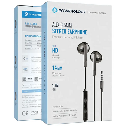 Powerology AUX 3.5mm Stereo Earphone