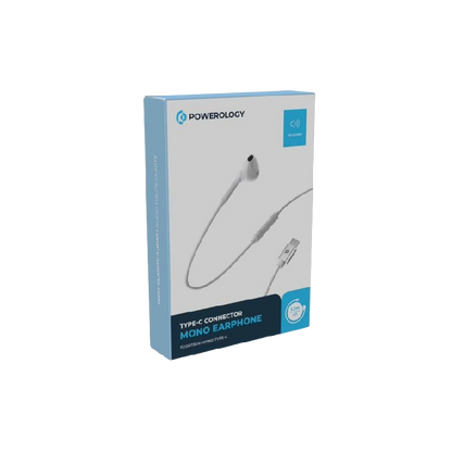 Powerology Mono Earbuds, High-Resolution Audio, with Lightning Connector