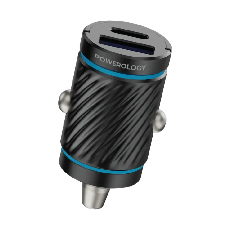 Powerology Pico Dual-Port Car Charger - Black