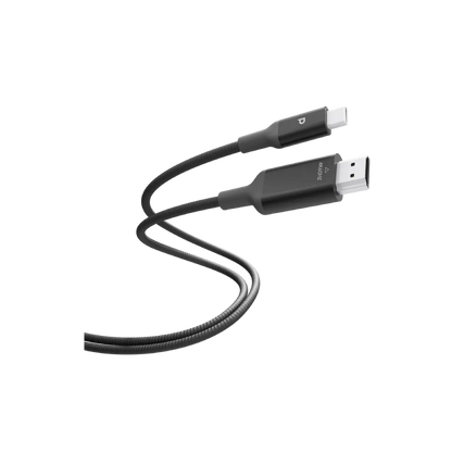 Powerology Power Sync Flex 4K USB-C to HDMI 2m Cable - Gray