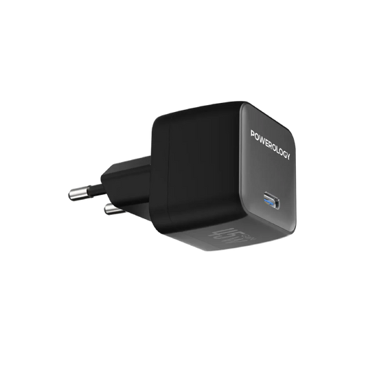 Powerology QX 45W Pocket-Sized GaN Adapter - Black