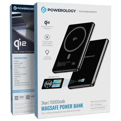 Powerology Skye 10000mAh MagSafe Power Bank - Black