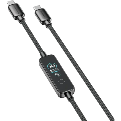 كابل باورولوجي TFT شحن سريع 240 واط USB-C - أسود