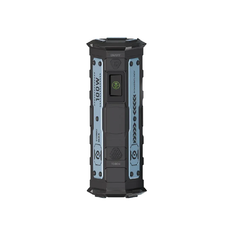 Powerology TorchPower 20000mAh Power Bank with Built-In Flashlight - Black