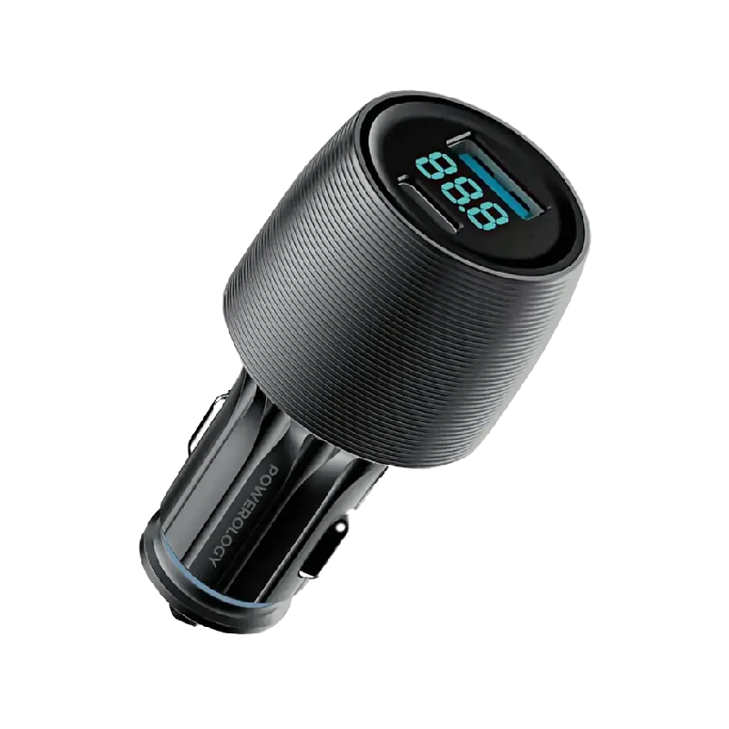 Powerology Velox 83W Dual-Port Car Charger - Black
