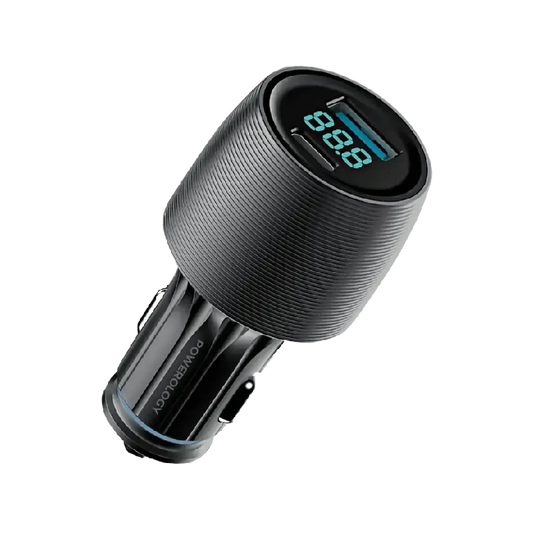 Powerology Velox 83W Dual-Port Car Charger - Black