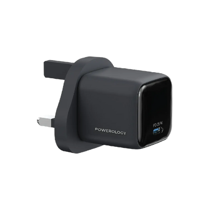 Powerology Volt-X 25W Mini Gan Wall Charger - Black